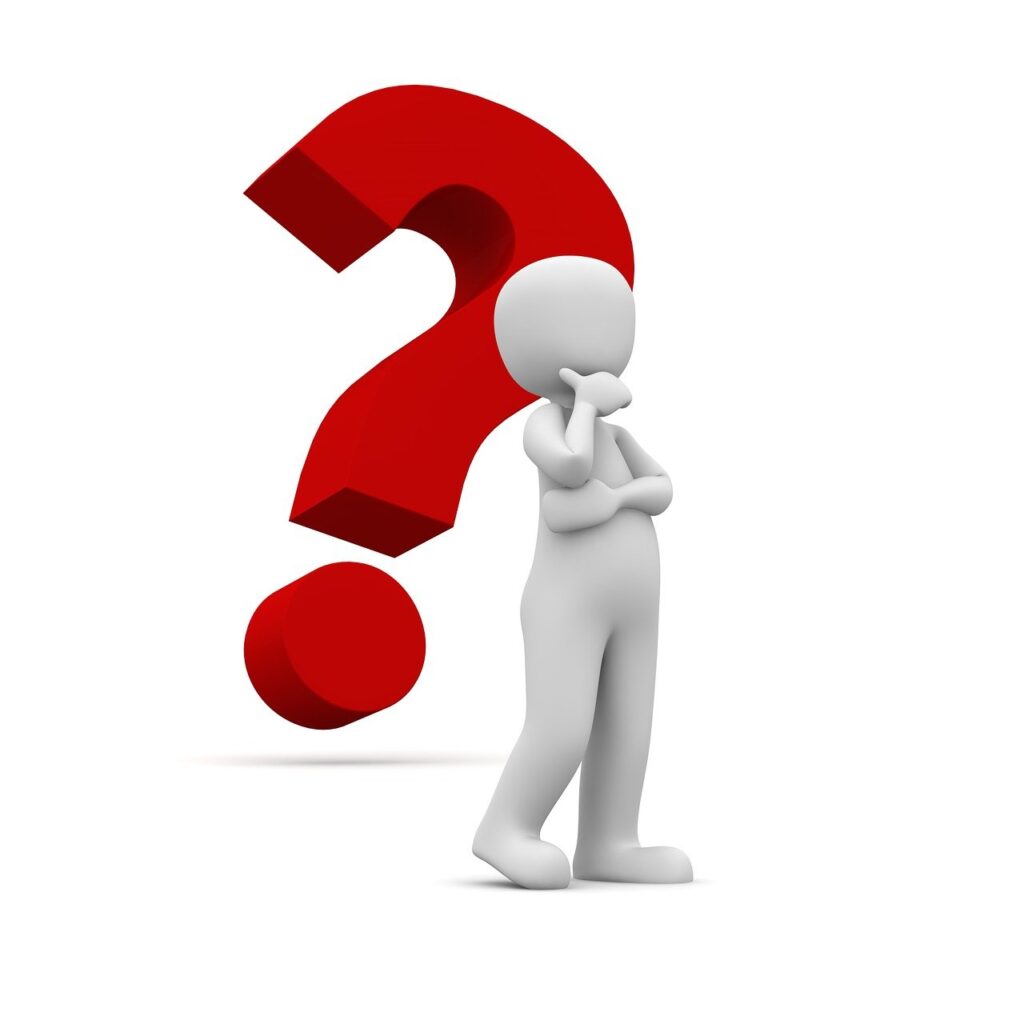 Man with question mark