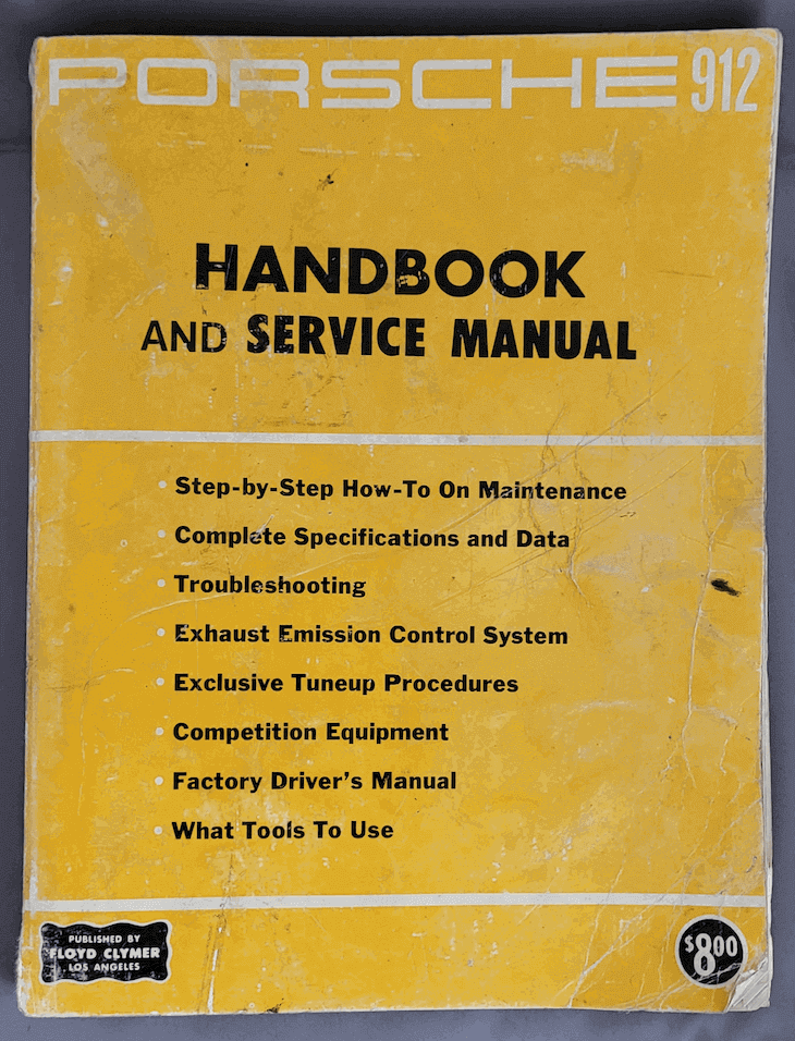 Book Porsche 912 Handbook and Service Manual Floyd Clymer