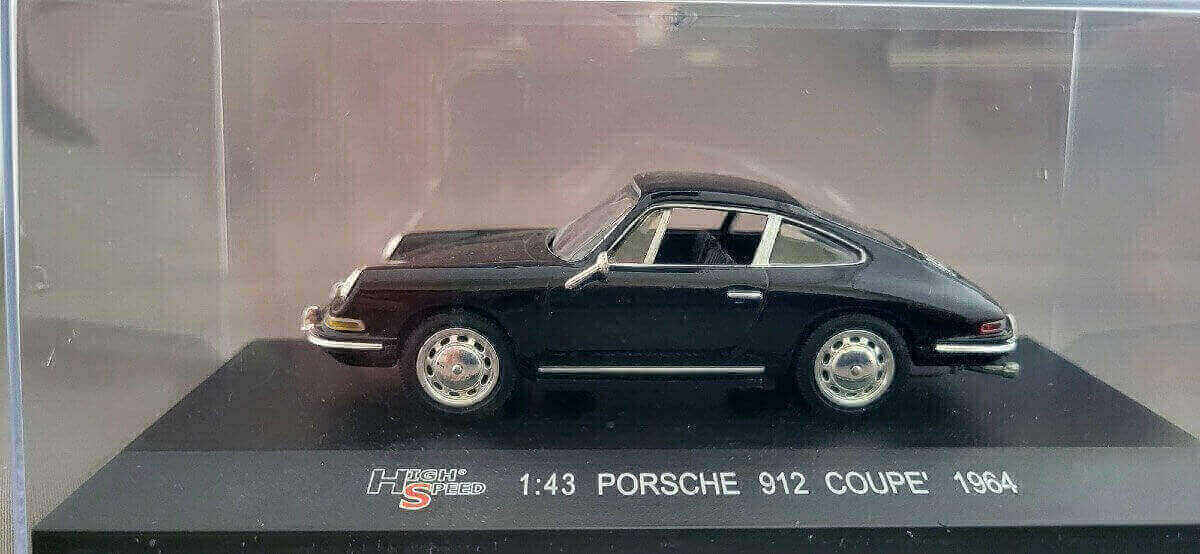 Modelcars HighSpeed Porsche 912 Coupe black in box left side