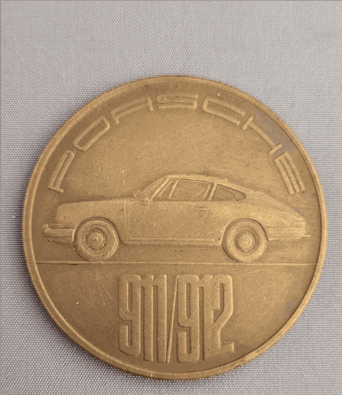 Porsche Calender Coin 1966 Porsche 911 912 Front