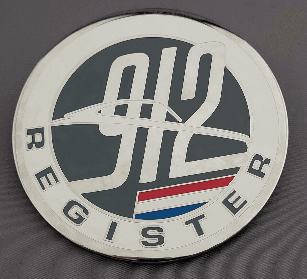 Badge Porsche 912 grill badges Register NL FRONT