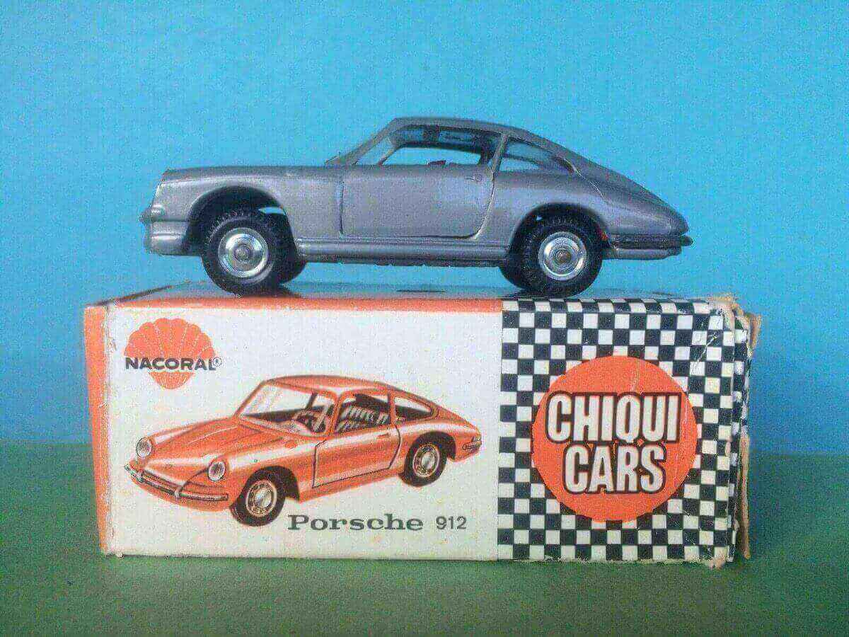 Modelcars NACORAL CHIQUICARS Porsche 912 Coupe Silver on box left side 912stuff