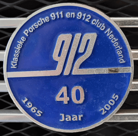Badge 40 jaar 912 Klassieke Porsche 911 912 Club The Netherlands