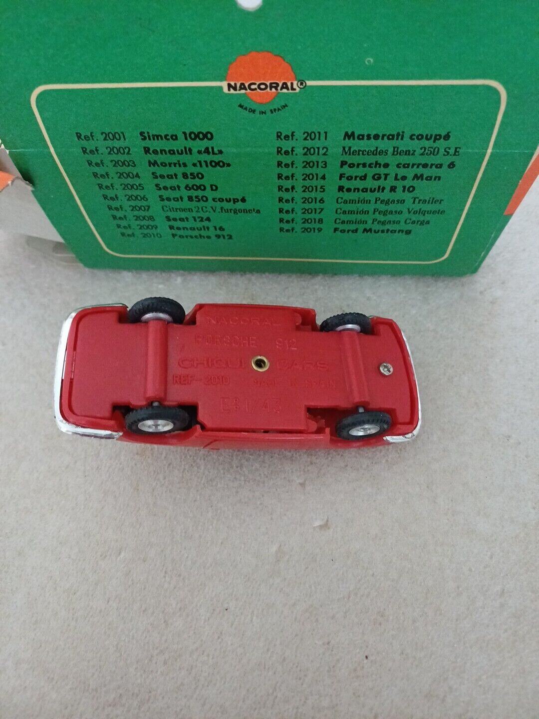 912stuff Nacoral Chiqui Cars Porsche 912 Coupe underneath with box red modelcar
