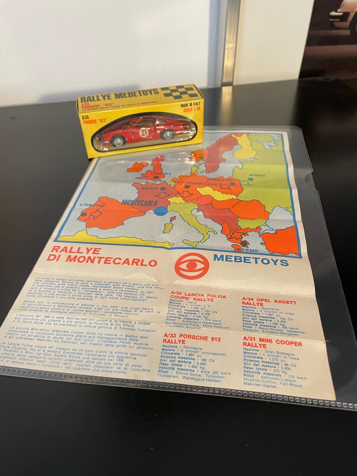 Modelcar Mebetoys A12 red Monte Carlo Rallye no. 21 scale 1:43 in box