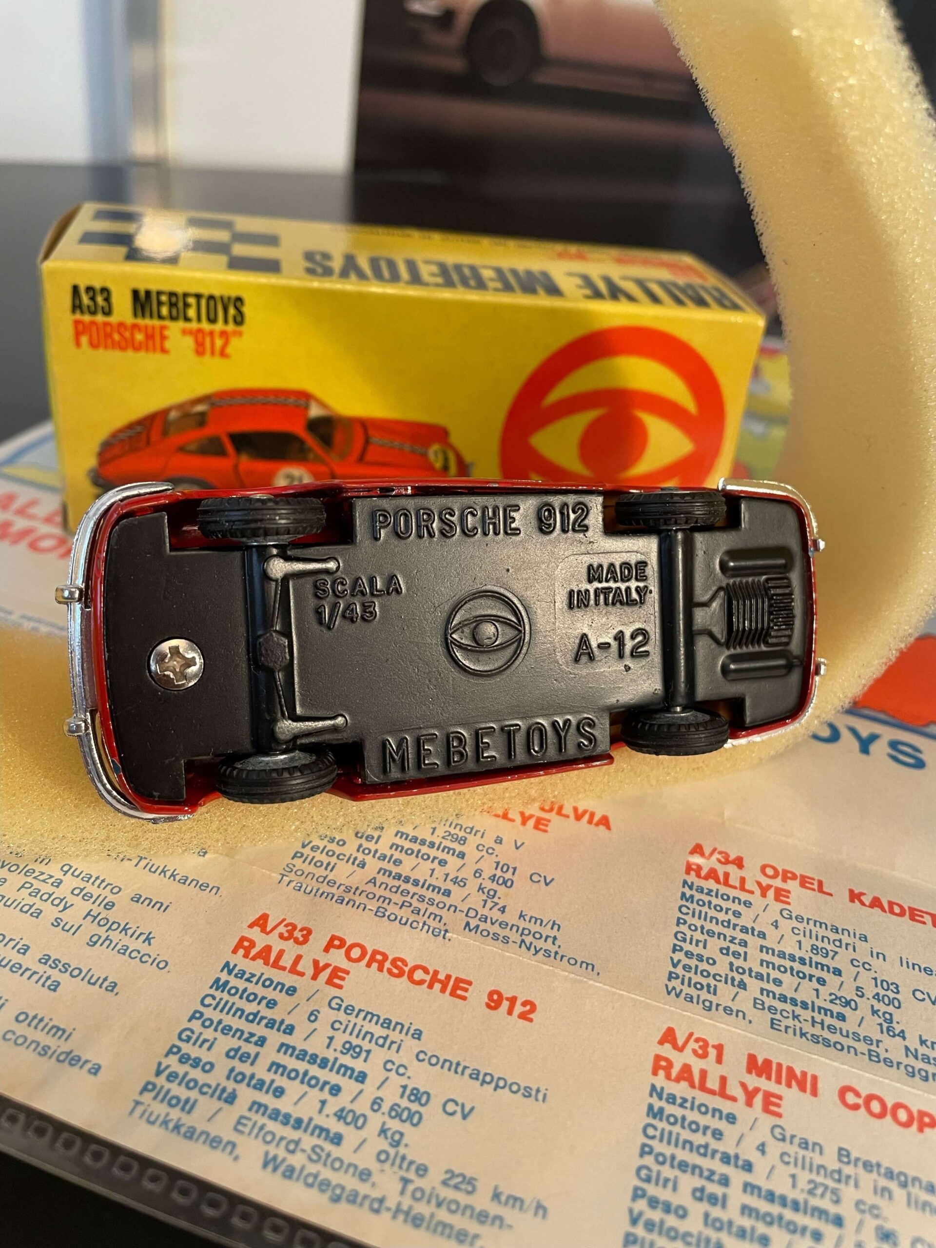 Modelcar Mebetoys A12 red Monte Carlo Rallye no. 21 scale 1:43 underneath