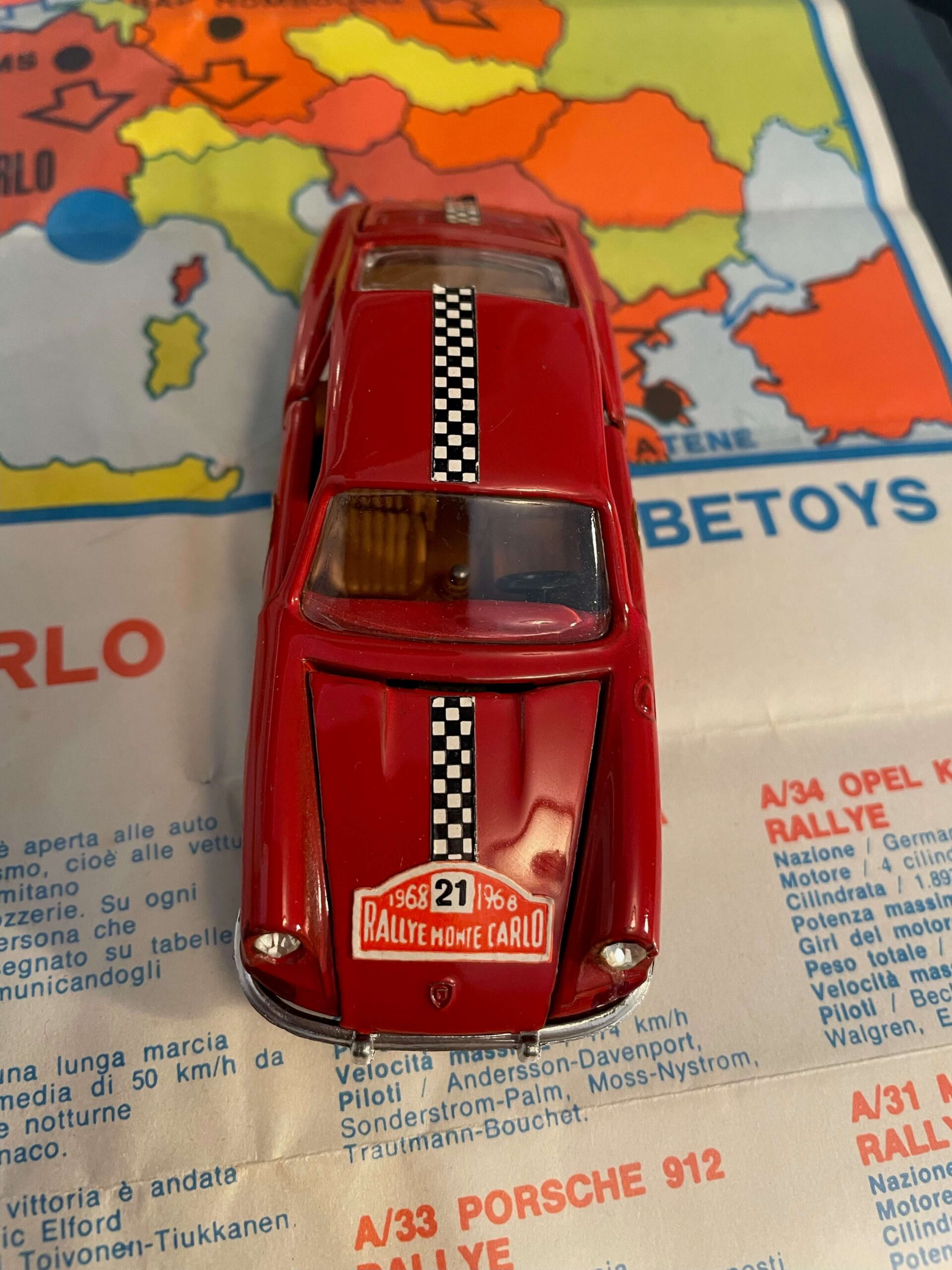Modelcar Mebetoys A12 red Monte Carlo Rallye no. 21 scale 1:43 front