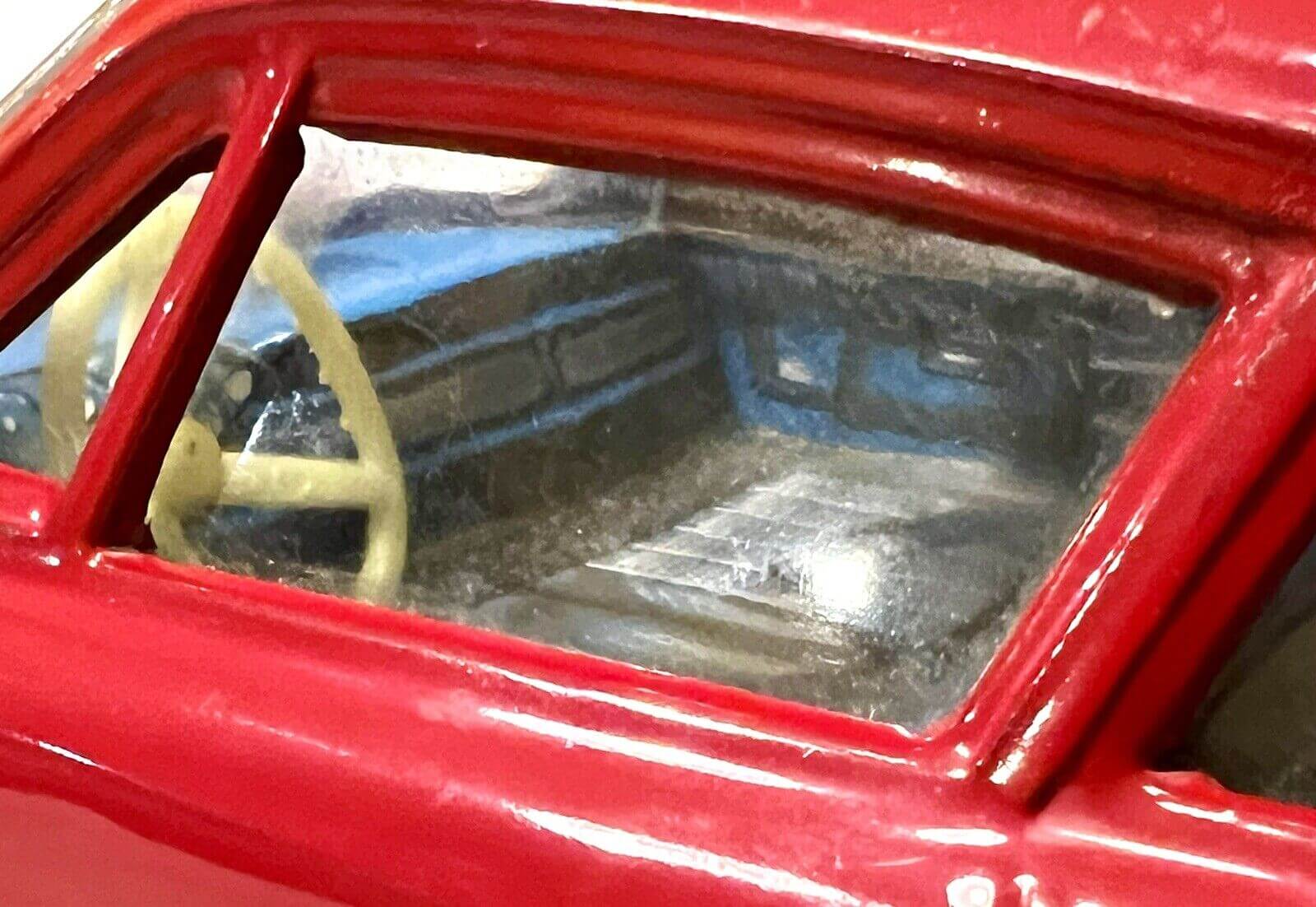 Modelcars AOSHIN Porsche 912 Coupe Red  left side interior steering wheel www.912stuff.com