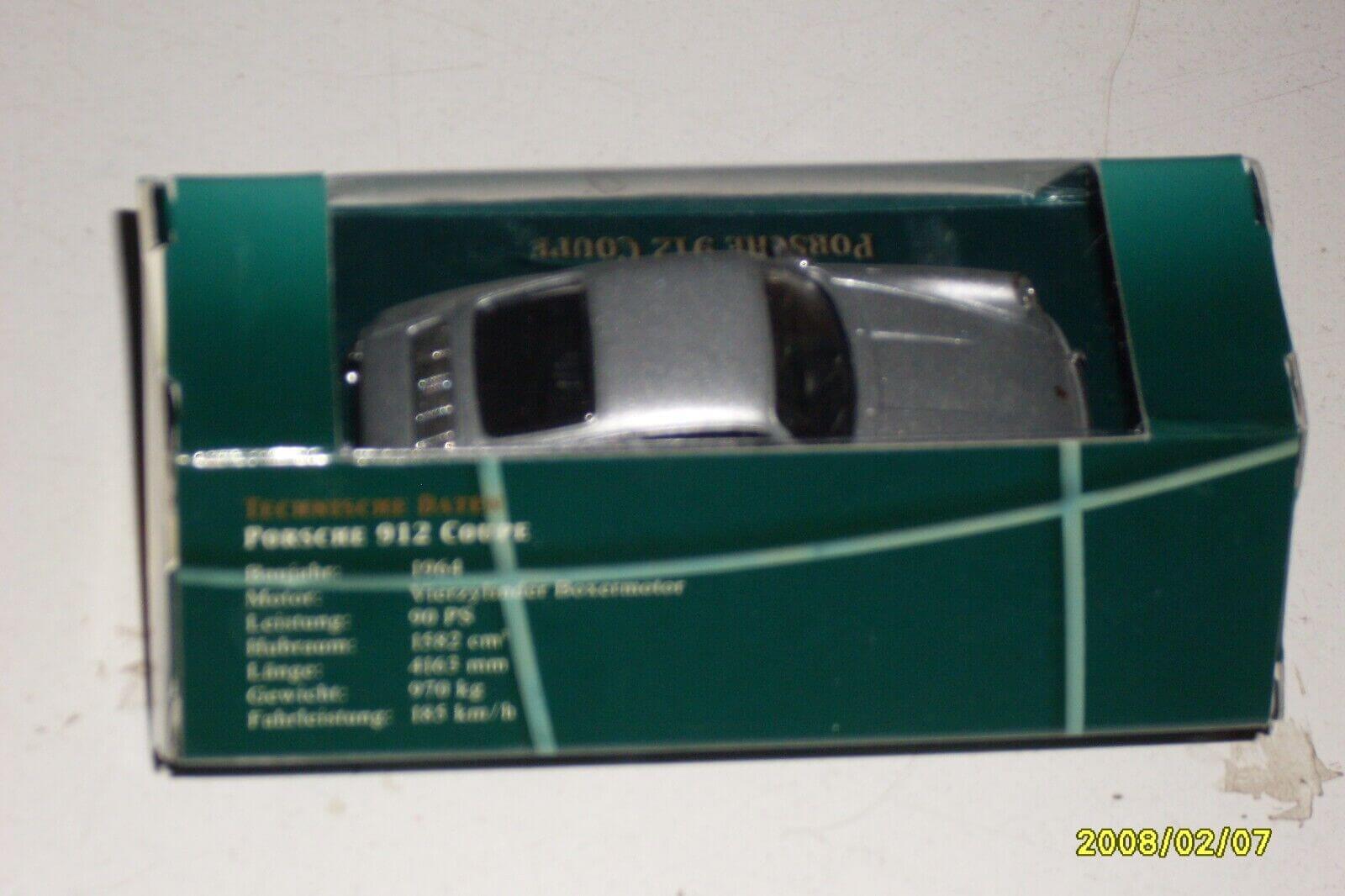 Modelcar D A B Solo Porsche 912 coupé silver in box right side www.912stuff.com