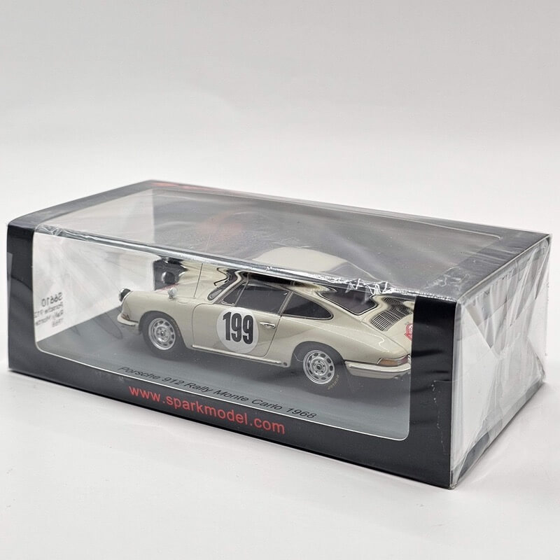 Porsche 912 Coupe Rally Monte Carlo no. 199 white left side rear in box www.912stuff.com